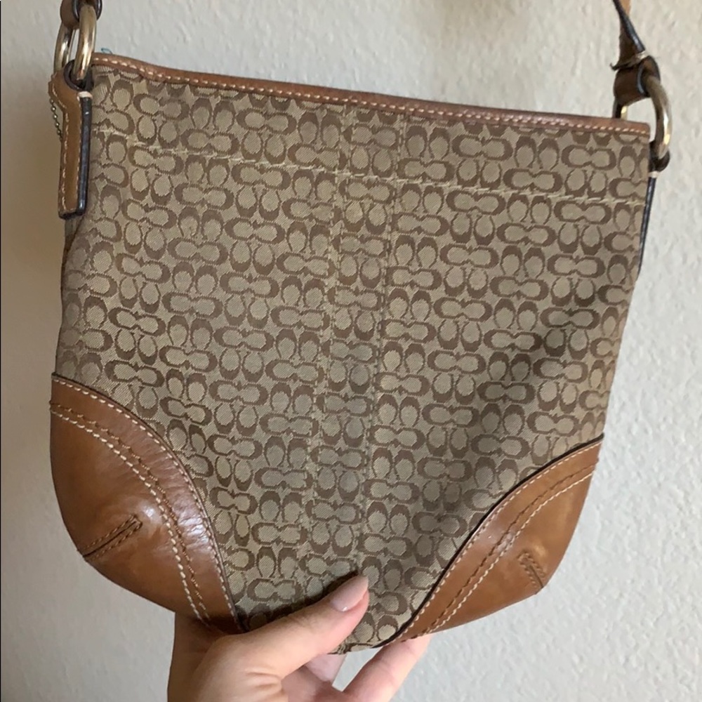 Authentic Coach Crossbody Brown Leather